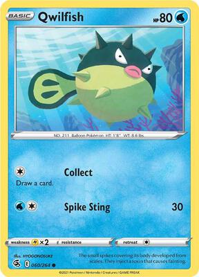 Qwilfish card from SWSH08: Fusion Strike