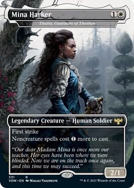Mina Harker - Thalia, Guardian of Thraben card from Innistrad: Crimson Vow