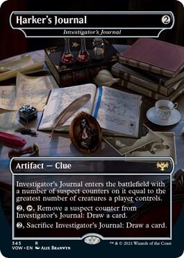 Harker's Journal - Investigator's Journal card from Innistrad: Crimson Vow