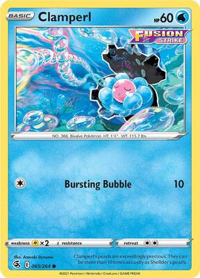 Clamperl card from SWSH08: Fusion Strike