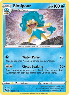 Simipour card from SWSH08: Fusion Strike