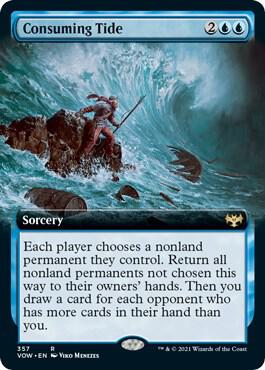 Consuming Tide (Extended Art) card from Innistrad: Crimson Vow