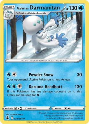 Galarian Darmanitan card from SWSH08: Fusion Strike