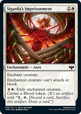 Sigarda's Imprisonment card from Innistrad: Crimson Vow
