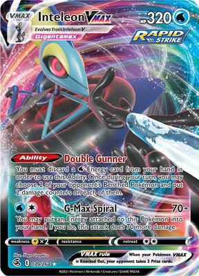 Inteleon VMAX card from SWSH08: Fusion Strike