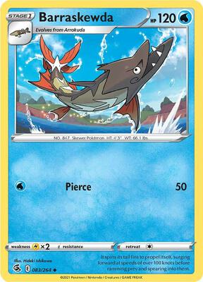 Barraskewda card from SWSH08: Fusion Strike