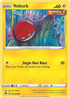 Voltorb card from SWSH08: Fusion Strike