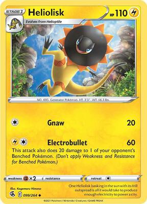 Heliolisk card from SWSH08: Fusion Strike