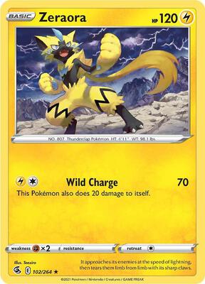 Zeraora card from SWSH08: Fusion Strike