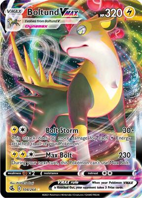 Boltund VMAX card from SWSH08: Fusion Strike