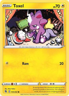 Toxel (105) card from SWSH08: Fusion Strike