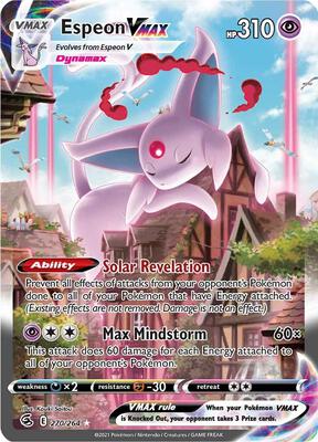 Espeon VMAX (Alternate Art Secret) card from SWSH08: Fusion Strike