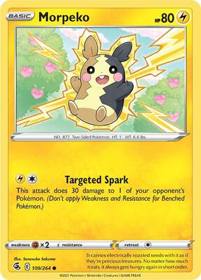 Morpeko (109) card from SWSH08: Fusion Strike