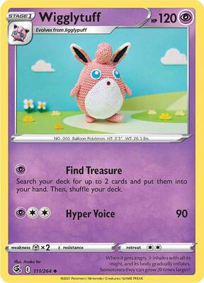 Wigglytuff card from SWSH08: Fusion Strike