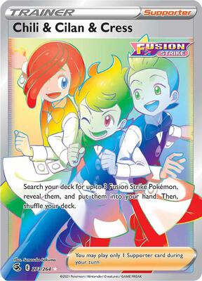 Chili & Cilan & Cress (Secret) card from SWSH08: Fusion Strike