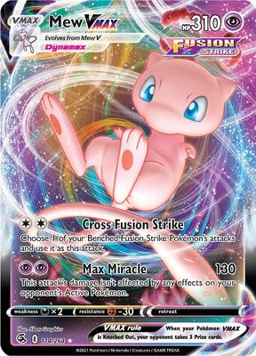 Mew VMAX card from SWSH08: Fusion Strike