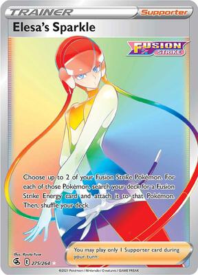 Elesa's Sparkle (Secret) card from SWSH08: Fusion Strike