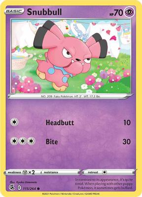 Snubbull card from SWSH08: Fusion Strike