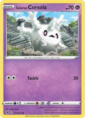 Galarian Corsola card from SWSH08: Fusion Strike