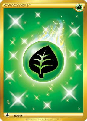 Grass Energy (Secret) card from SWSH08: Fusion Strike
