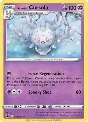 Galarian Cursola card from SWSH08: Fusion Strike