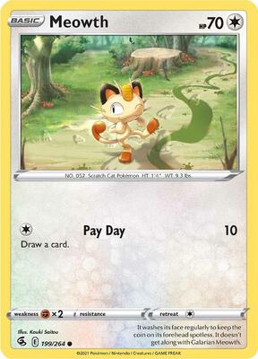 Meowth card from SWSH08: Fusion Strike