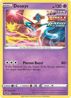 Deoxys card from SWSH08: Fusion Strike