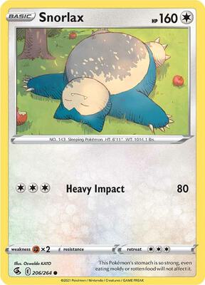 Snorlax card from SWSH08: Fusion Strike