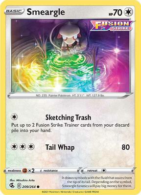 Smeargle card from SWSH08: Fusion Strike