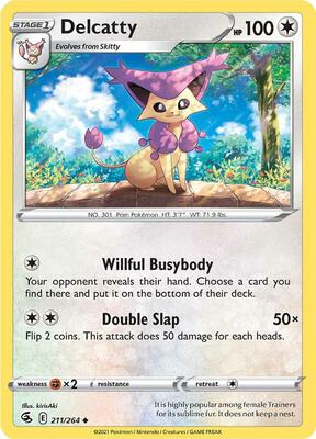 Delcatty card from SWSH08: Fusion Strike