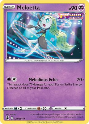 Meloetta card from SWSH08: Fusion Strike