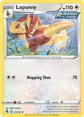 Lopunny card from SWSH08: Fusion Strike
