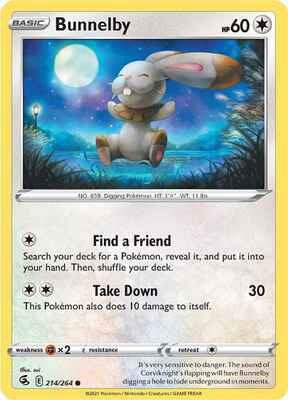 Bunnelby card from SWSH08: Fusion Strike