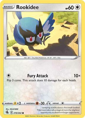 Rookidee card from SWSH08: Fusion Strike
