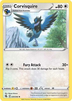 Corvisquire card from SWSH08: Fusion Strike