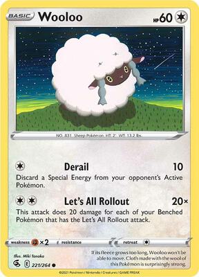 Wooloo (221) card from SWSH08: Fusion Strike