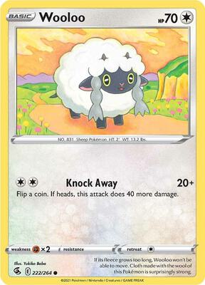 Wooloo (222) card from SWSH08: Fusion Strike