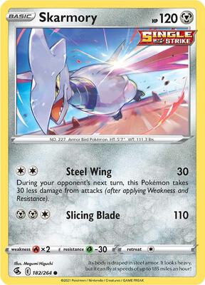 Skarmory card from SWSH08: Fusion Strike
