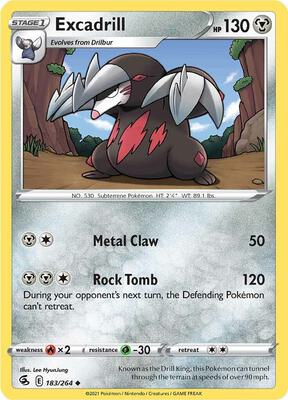 Excadrill card from SWSH08: Fusion Strike