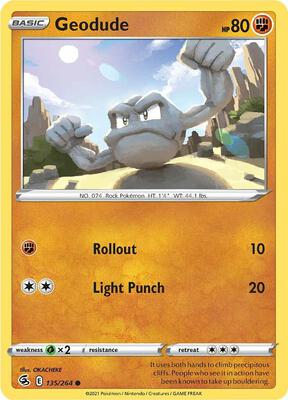 Geodude card from SWSH08: Fusion Strike