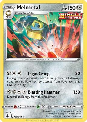 Melmetal card from SWSH08: Fusion Strike