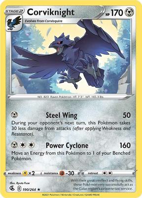 Corviknight card from SWSH08: Fusion Strike