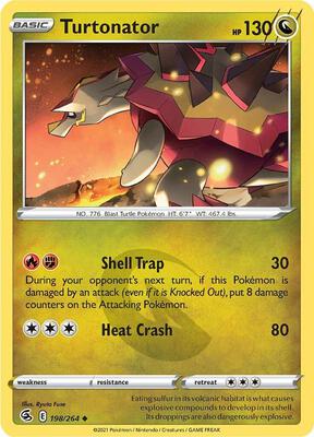 Turtonator card from SWSH08: Fusion Strike
