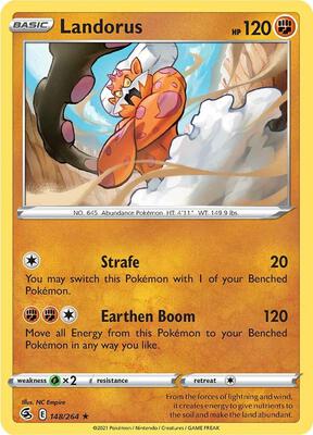 Landorus card from SWSH08: Fusion Strike