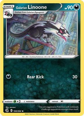Galarian Linoone card from SWSH08: Fusion Strike