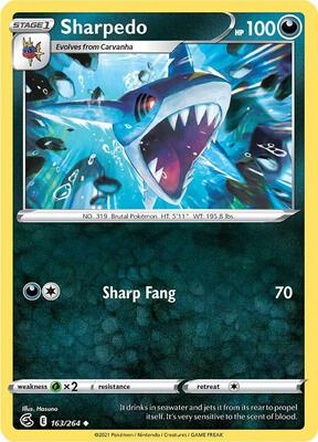 Sharpedo card from SWSH08: Fusion Strike