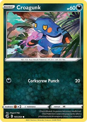 Croagunk card from SWSH08: Fusion Strike