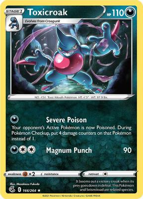 Toxicroak card from SWSH08: Fusion Strike