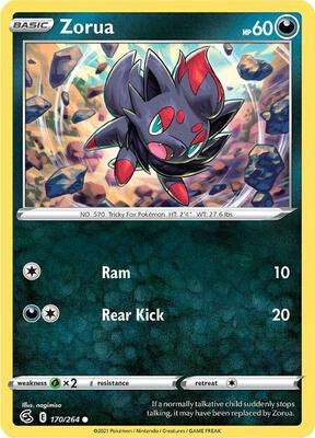 Zorua card from SWSH08: Fusion Strike