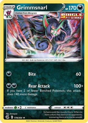 Grimmsnarl card from SWSH08: Fusion Strike